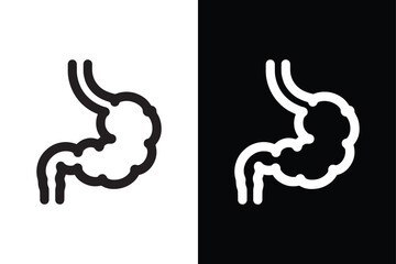 Esophagus icon vector on White Background ,Vector Art Illustration on white background.