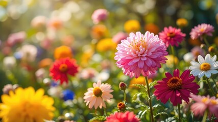 Delicate Spring Flowers in Full Bloom