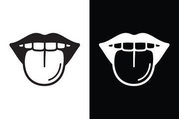 Tongue human part icon isolated vector icon illustration on white background.