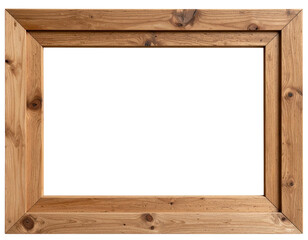 wooden frame isolated on white
