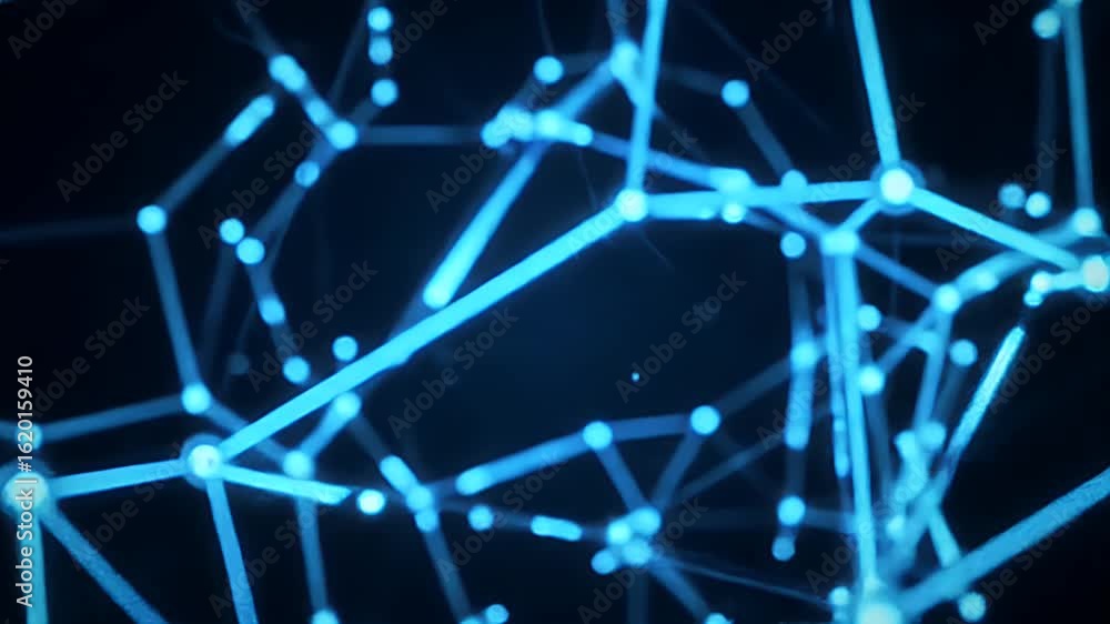 Aufkleber digital plexus structure with glowing connections