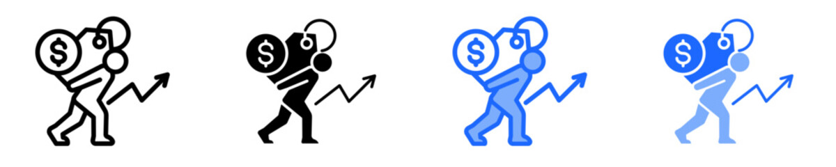 Pricing Challenges  Icon Set Multiple Style Collection