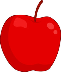 red apple vector illustration