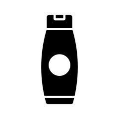 shampoo bottle icon vector design template in white background