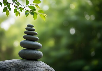 Zen Stone Cairn Serenity Natural Balance Peaceful Meditation Nature Tranquility