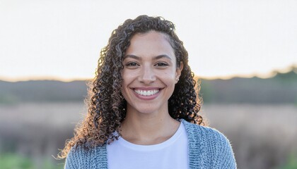 Joyful Woman Radiating Happiness and Wellness