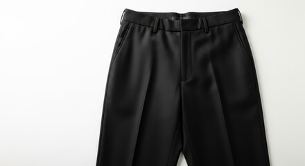 Black dress pants isolated on white background