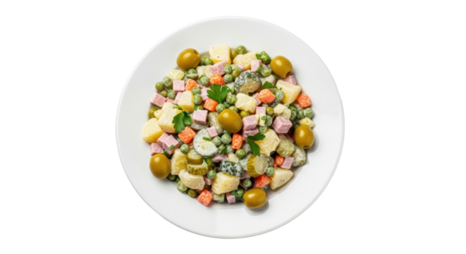 Isolated salad Olivier