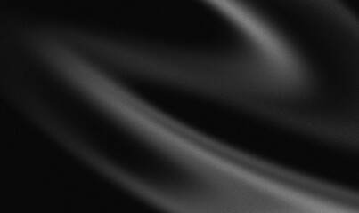 Abstract metallic black background with fluid waves or wavy folds of a slightly noisy texture, or a luxurious Christmas background or elegant wallpaper design.