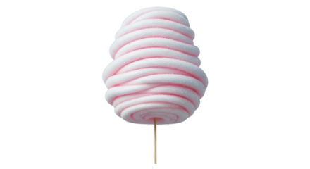 Isolated Pink Cotton Candy on a Stick