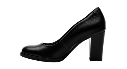 Isolated Black High Heel Shoe