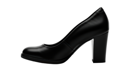 Isolated Black High Heel Shoe
