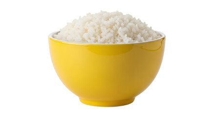Isolated Bowl of Cooked White Rice