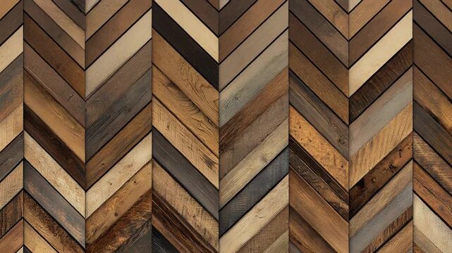 Chevron pattern wooden wall creating stylish interior design