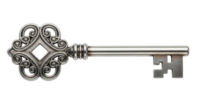 Isolated Antique Key