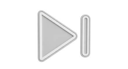 Isolated Skip Forward Icon on White Background