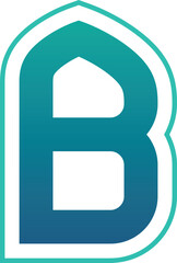 Arc Shaped B Letter Logo