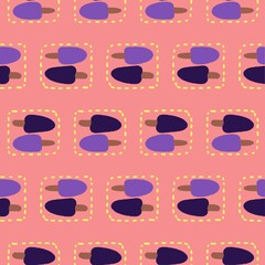 set of ice cream, seamless, pattern, wallpaper, repeat, cartoon, doodle 