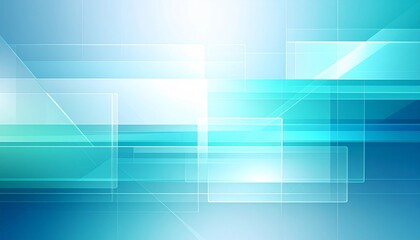 Modern Abstract Blue and White Background with Transparent Geometric Shapes