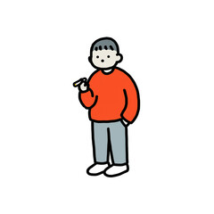 A man smoking a cigarette