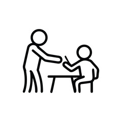Parents helping child with homework education concept