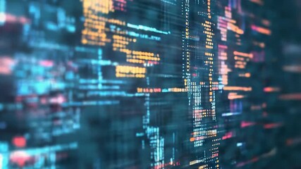 Programming code running on digital display showing software development - Powered by Adobe