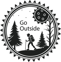 Vector illustration of a man holding a sign