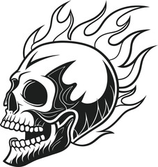 A tribal skull with eagle wings and a dragon tattoo is a stunning mascot design
