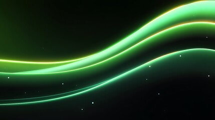 Fototapeta premium Abstract Green and Yellow Wave Background Design