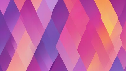 Obraz premium Abstract geometric pattern of overlapping rhombus shapes in purple pink and orange gradients