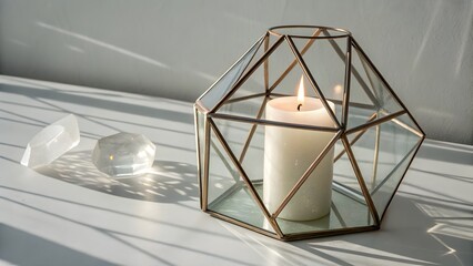 Prism Flame – Geometric Candlelight