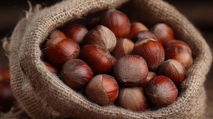 close up of hazelnuts