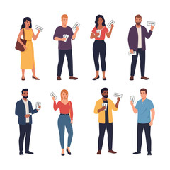 People Holding Vouchers and Coupons