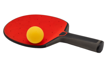 Ping pong racket and ball