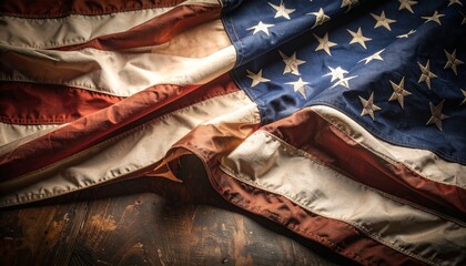 close up of american flag