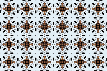 Seamless Textile Visual Geometric Art Fashion Endless Tile Wallpaper Graphic Texture Cloth Digital Symmetric Decoration Perspective Interior Design Shape Fabric Luxury Background Template Pattern.