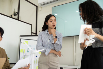 Sustainability Focus: Engaging Team Meeting on Eco-Friendly Solutions