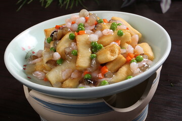 Chinese food, Cantonese food, three fresh fried dough sticks