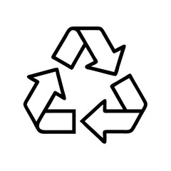 Renewable energy recycling symbol icon transparent background