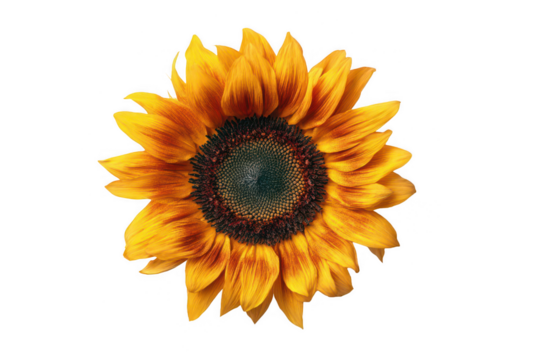 Sunflower isolated on a white background, png, transparent