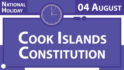 Cook Islands Constitution Day web vector banner design illustration