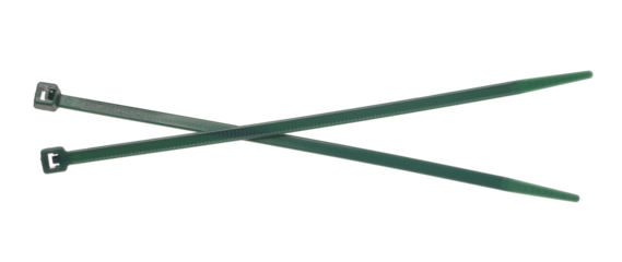 Flexible self locking plastic zip tie, strap isolated on white background, clipping	