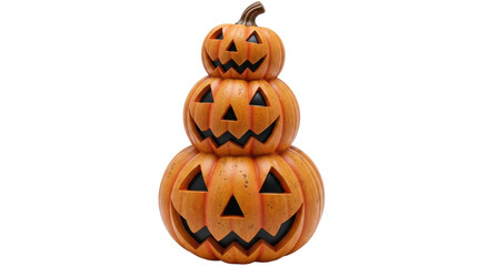 Isolated Jack-o'-Lanterns
