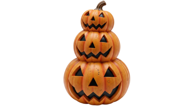 Isolated Jack-o'-Lanterns