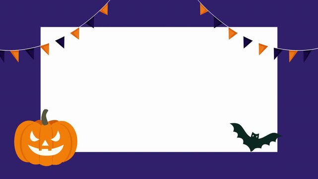happy halloween frame background animation