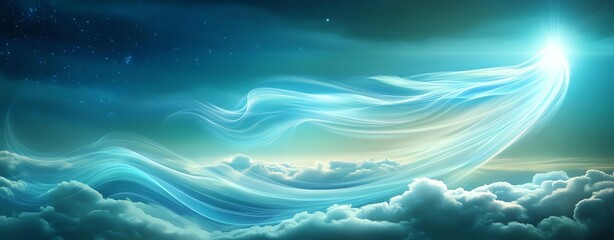 A mesmerizing blend of light and clouds showcasing ethereal beauty in the sky.