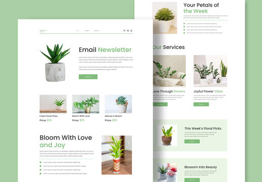 Flower Email Newsletter Design