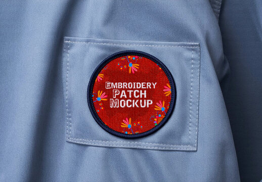 Embroidered Patch Mockup
