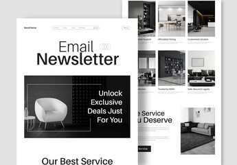 Modern Interior Design Furniture Email Newsletter Template