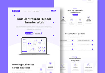Modern SaaS And Startup Landing Page Template